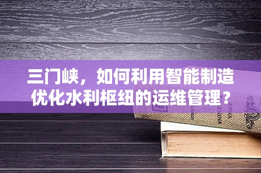 三门峡，如何利用智能制造优化水利枢纽的运维管理？