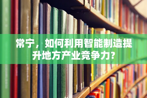 常宁，如何利用智能制造提升地方产业竞争力？