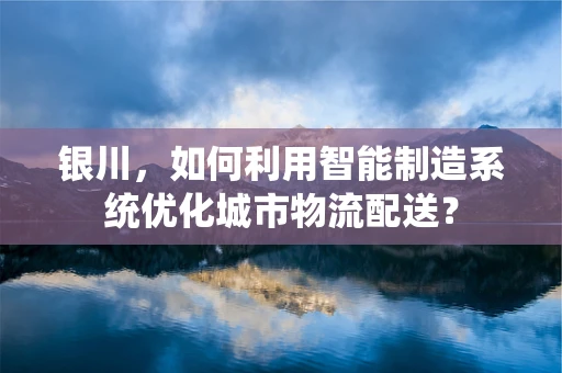 银川，如何利用智能制造系统优化城市物流配送？