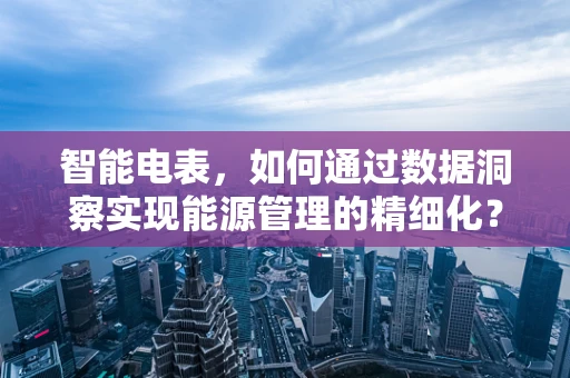 智能电表，如何通过数据洞察实现能源管理的精细化？